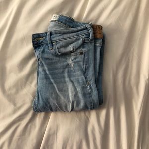 Light blue bootcut jeans